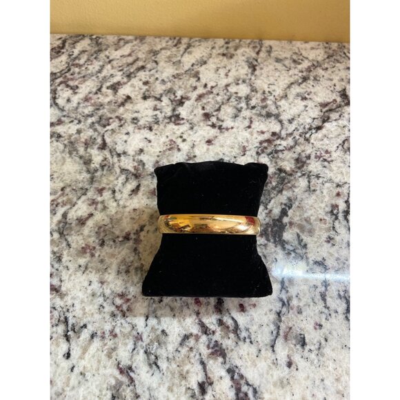 Vintage Monet Gold Tone Cuff Bracelet 3" Wide Classic Polished Bangle Jewelry - Picture 1 of 5